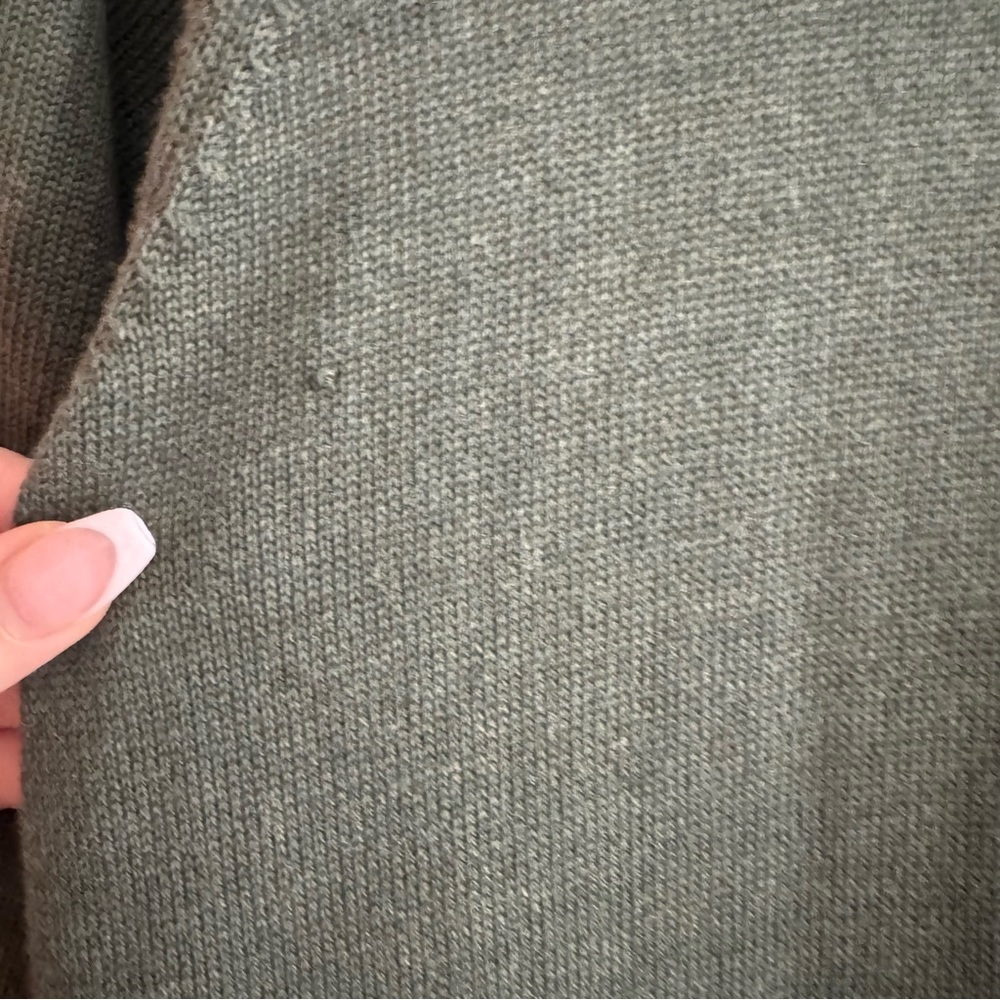 Millar Made in Ireland Green Wool Cotton Blend Button Down Knit Sweater Dress - Picture 3 of 5
